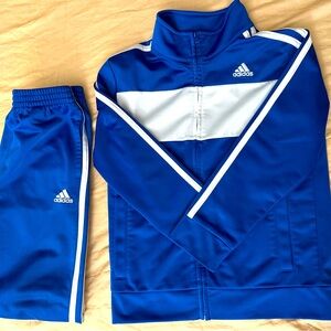 Adidas ROYAL BLUE Tracksuit Set - Kids 7 - UNISEX